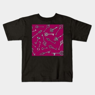 Skeleton Keys Burgundy Palette Kids T-Shirt